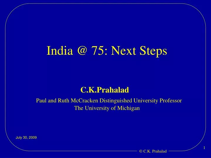 india @ 75 next steps