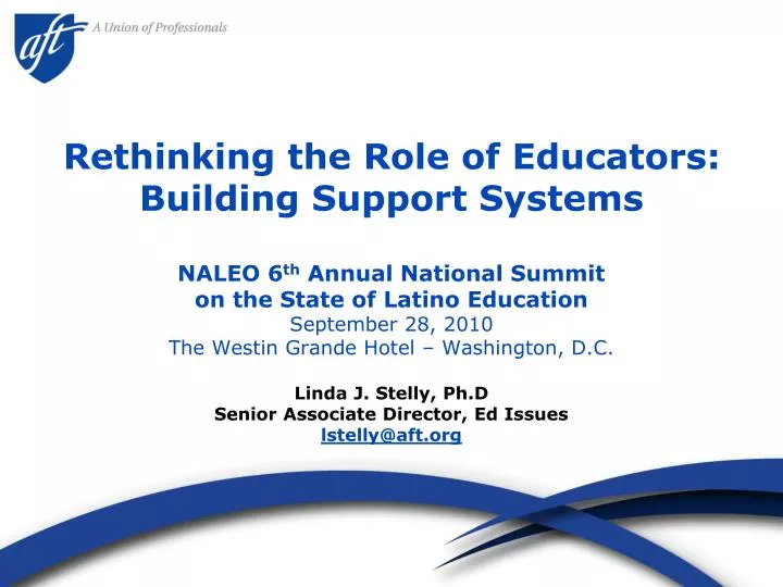 rethinking the role of educators building support systems