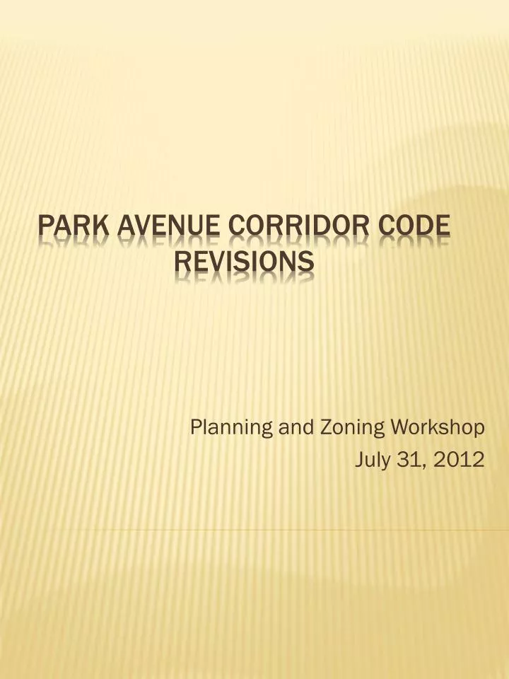 planning and zoning workshop july 31 2012
