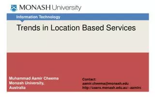 Trends in Location Based Services