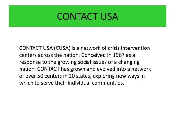 contact usa