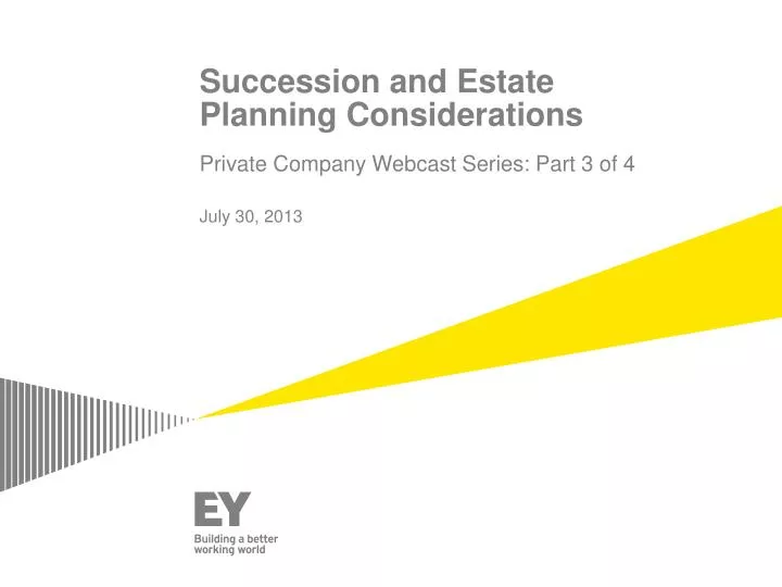 succession and estate planning considerations