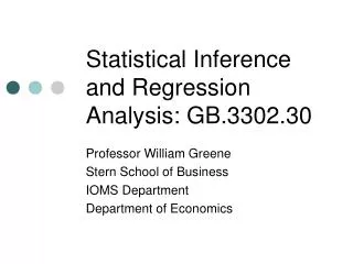 Statistical Inference and Regression Analysis: GB.3302.30