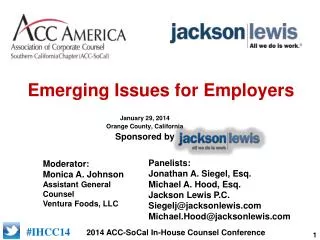 Emerging Issues for Employers