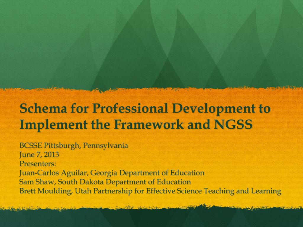 PPT - Schema for Professional Development to Implement the Framework ...