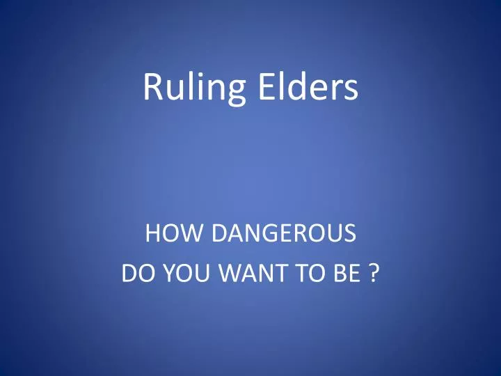 ruling elders