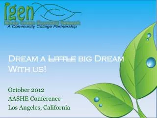 Dream a Little big Dream With us!