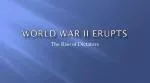World war ii erupts
