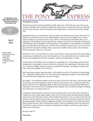 THE PONY EXPRESS