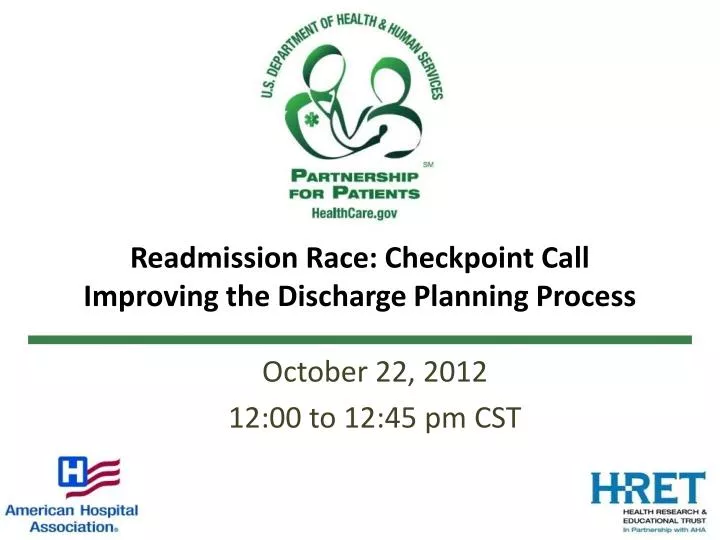 readmission race checkpoint call improving the discharge planning process