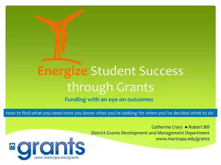 energize student success through grants