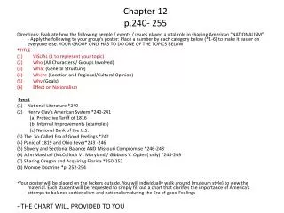 Chapter 12 p.240- 255