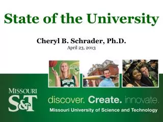 Cheryl B. Schrader, Ph.D. April 23, 2013