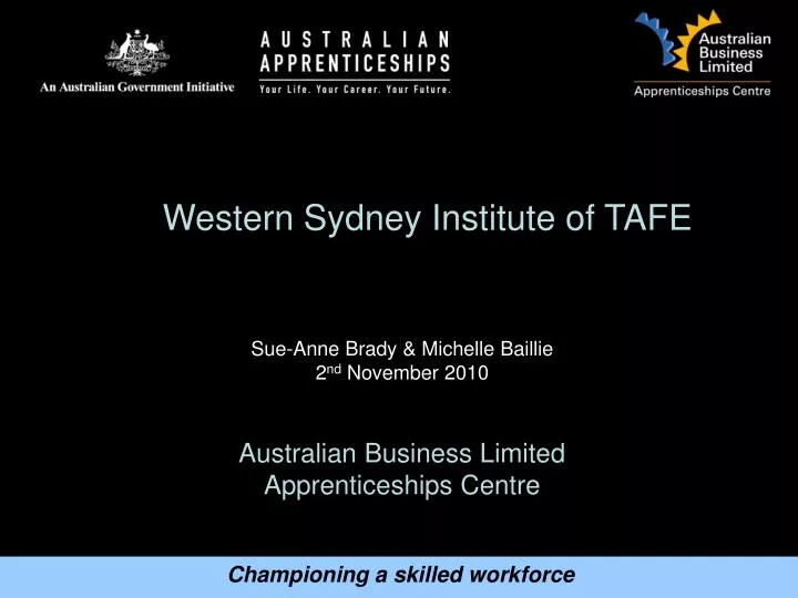 australian business limited apprenticeships centre