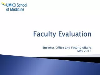 Faculty Evaluation