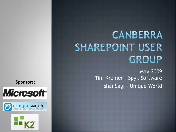 canberra sharepoint user group