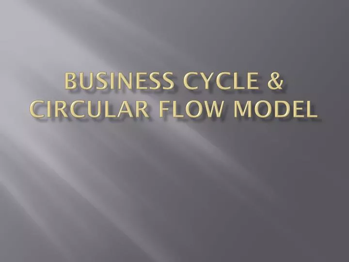 business cycle circular flow model