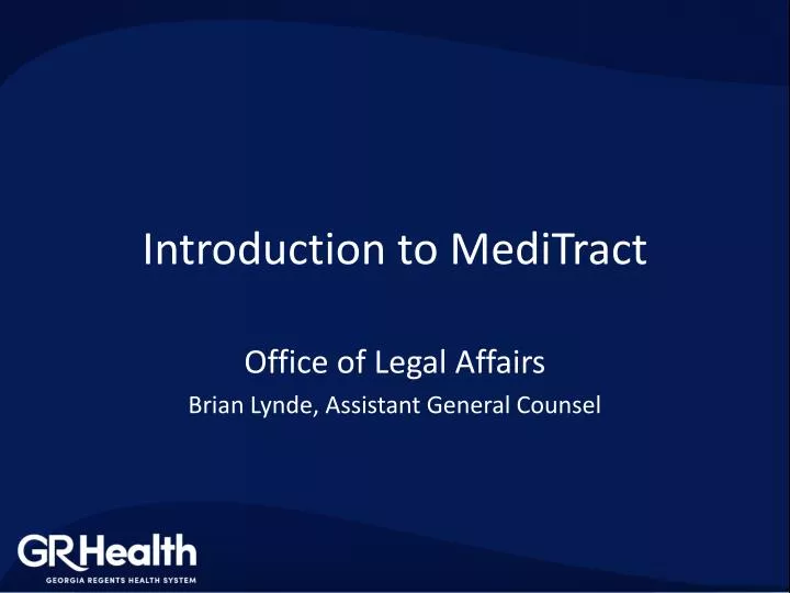 introduction to meditract