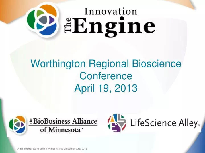 worthington regional bioscience conference april 19 2013