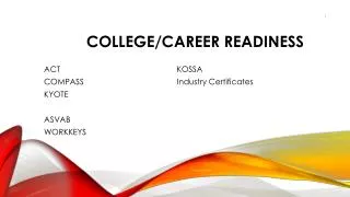 College/Career Readiness