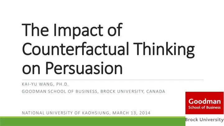 the impact of counterfactual thinking on persuasion