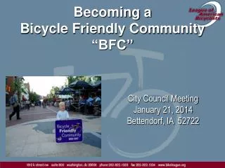 Becoming a Bicycle Friendly Community “BFC”