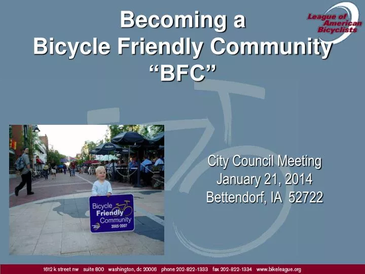 becoming a bicycle friendly community bfc