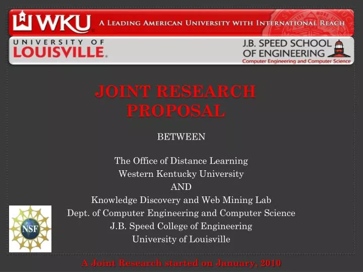 joint research proposal