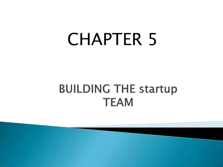 building the startup team