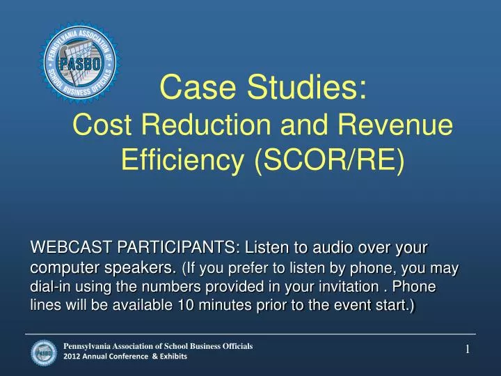 case studies cost reduction and revenue efficiency scor re