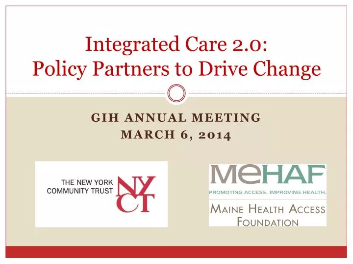 integrated care 2 0 policy partners to drive change