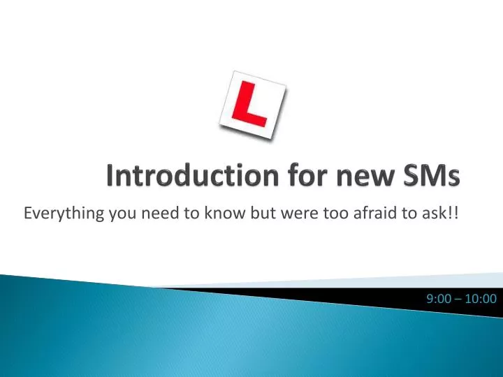 introduction for new sms