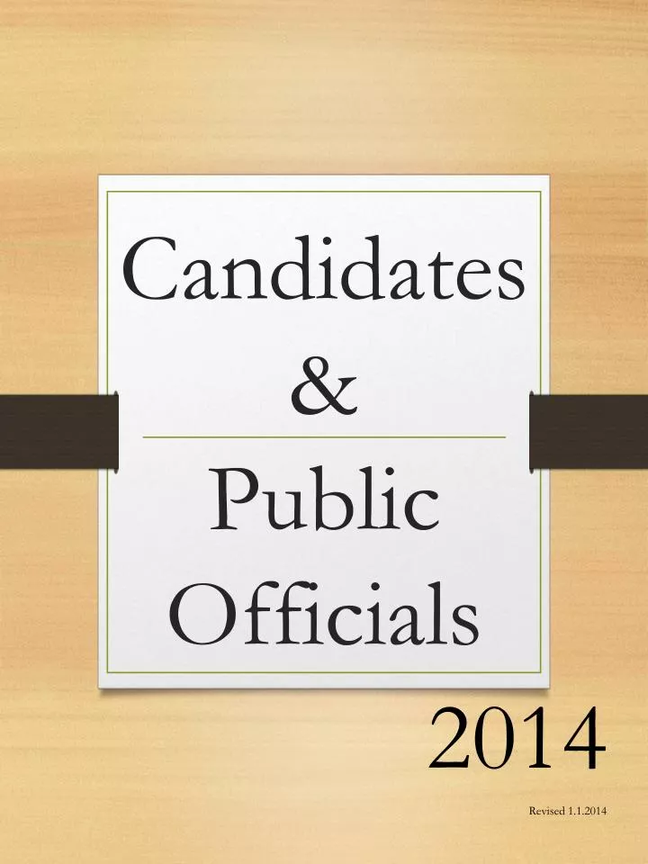 candidates public officials