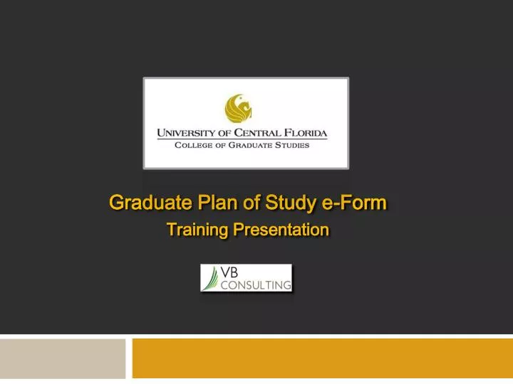 graduate plan of study e form training presentation