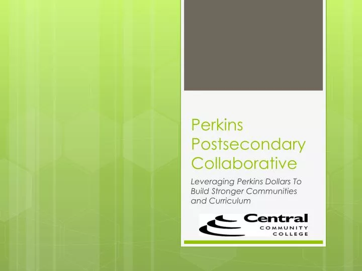 perkins postsecondary collaborative