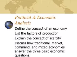 Political &amp; Economic Analysis