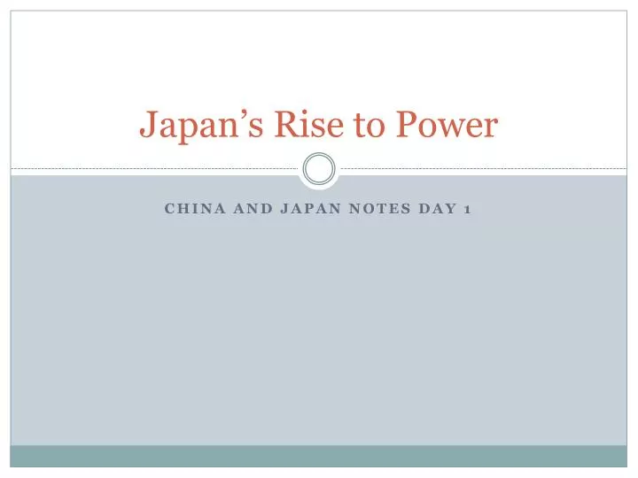 japan s rise to power