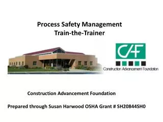 Process Safety Management Train-the-Trainer