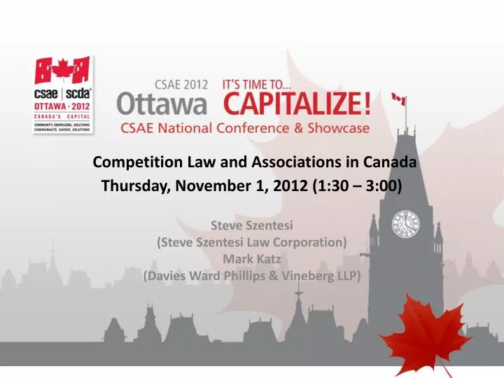 competition law and associations in canada thursday november 1 2012 1 30 3 00