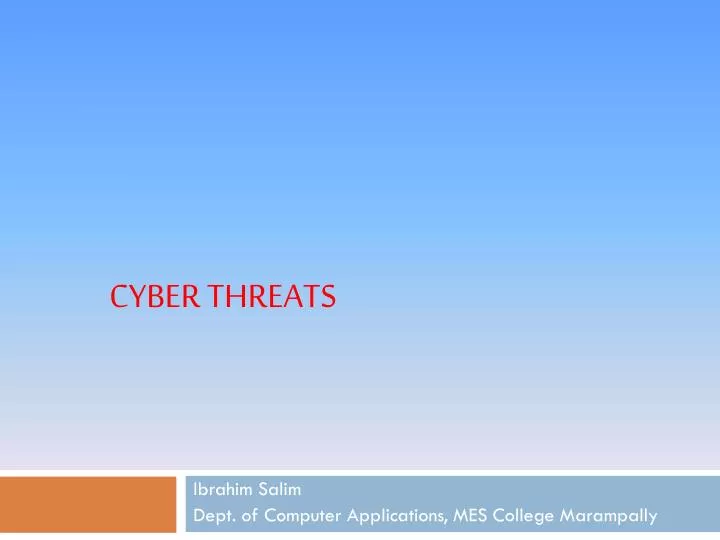 cyber threats