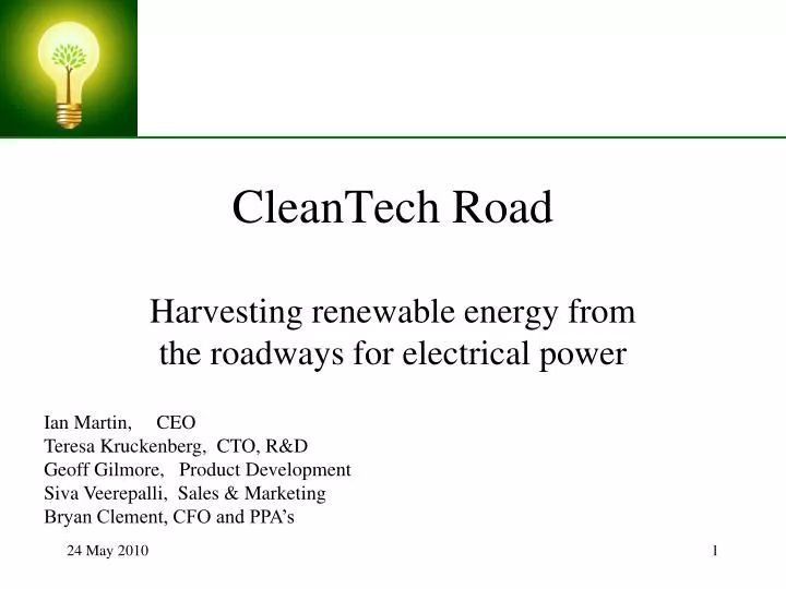 cleantech road