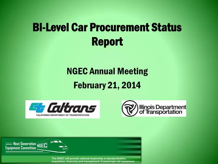 bi level car procurement status report