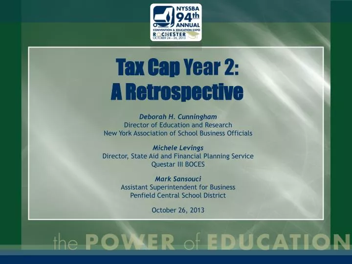 tax cap year 2 a retrospective