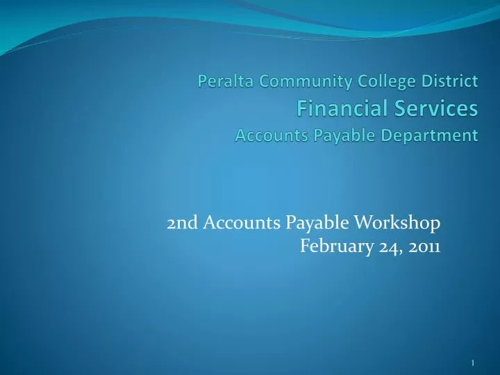 peralta community college district financial services accounts payable department
