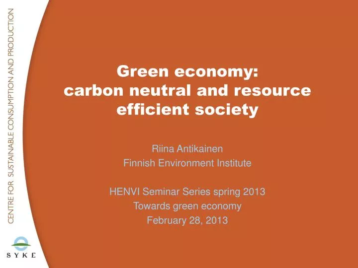 green economy carbon neutral and resource efficient society