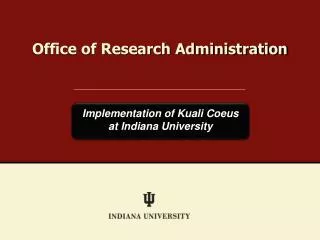 Office of Research Administration