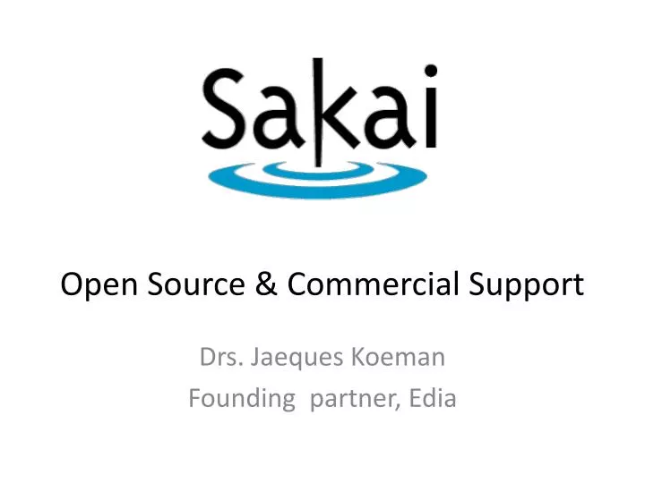 open source commercial support