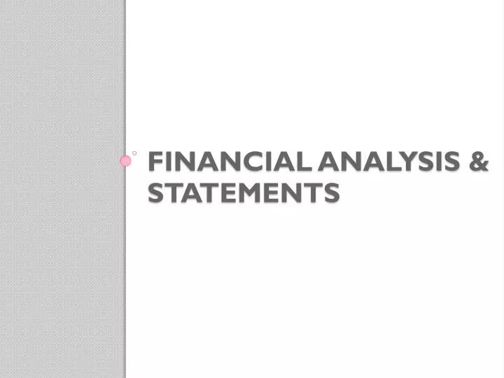 financial analysis statements