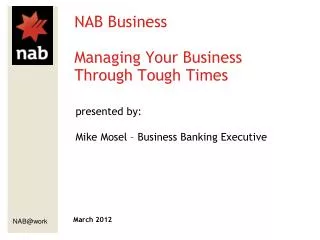 NAB Business Managing Your Business Through Tough Times