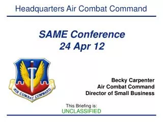 SAME Conference 24 Apr 12